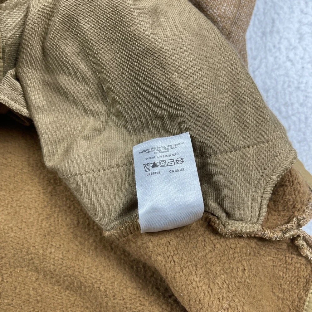 Columbia Shirt Jacket Mens Medium Brown Fleece Lined Rugged‎ Outdoor Shacket